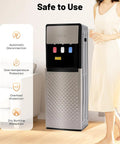 All In One 5 Gallon Bottom Load Water Dispenser with Hot Cold and Room Temperature Water 500 Watt Heating standing in home setting