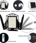 Close-up of 4-Head Outdoor Solar Pendant Light With Motion Sensor, 3 Color Temperature Options, 4 Modes, Remote control, LEDs