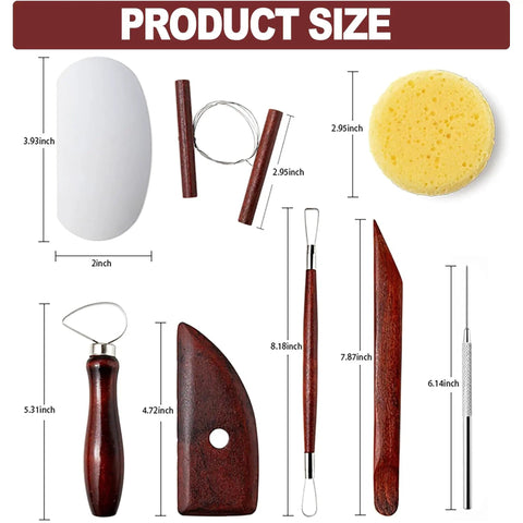8 Piece Clay Sculpting Tools Set For Polymer Clay Air Dry Clay And Pottery Perfect For Beginners To Pros Sculpey Crafting Modeling And DIY Ceramics
