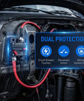 Built Tough 50A Circuit Breaker With Manual Reset Inline Power Switch in vehicle engine compartment with red and black wires.
