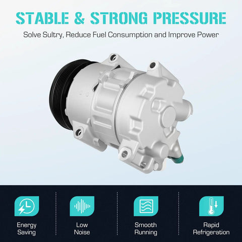 Keep The Cabin Chillin With This Heavy Duty AC Compressor And Clutch Assembly Direct Swap Fit For Toyota Camry And Rav4 Replace CO11303C sleek design with PAG 46 oil.