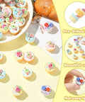 Colorful Imitation Food Resin Beads Set 30 Pcs 3D Fruit Cupcake Mini Dessert Spacers for DIY Crafts and Dollhouse Projects
