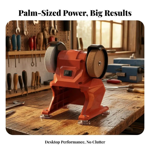 21V Cordless Dual Wheel Bench Honing Tool Packs Legit Power And Stays Rock Solid During Heavy Use Works Like A Charm On Dull Blades, compact design.