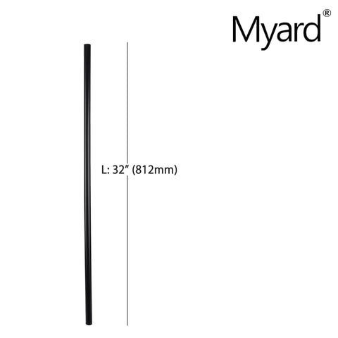 32 Inch Hollow Round Iron Balusters 50 Pack Matte Black Powder Coated Real Iron For Deck Railing Porch Stair Banister Upgrade