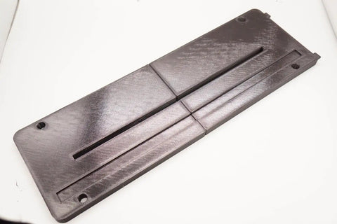 Bosch PTS10 Table Saw Zero Clearance Throat Plate Insert With Two Piece Design shown in a dark durable build