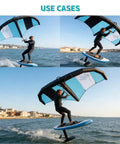 Man using Dope Portable Inflatable Hydrofoil Board Kit With Wing For Surfing And Wing Foil Lightweight Packable Foil Surfboard