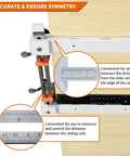 Drawer Slide Jig With Toggle Clamp And Magnetic Arm For Precise Cabinet Installations Laser Engraved Dual Scale Marks