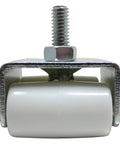 7/8-Inch Threaded Stem Appliance Caster Set With Dual Wheels White 4-Pack Low Profile 1-1/2-Inch Wide Twin Wheels Jam Nuts