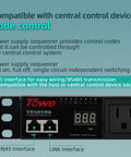 Badass 1U Rack Mount Power Conditioner With Eight Individually Switched Outlets Heavy Duty Surge Protection Led Voltage Display Smart Sequencing For Pro Audio And Data Racks with RJ45 and LINK Interfaces.
