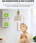 Woman under pendant lamp with Ultra Bright A21 LED Light Bulb 23W Equivalent 150 To 200W 2500 Lumen 5000K Daylight E26