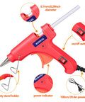 Colorful Mini Hot Glue Gun Kit 12-Piece Set All In One Color Coded Tools 20W Anti-Drip Kid Friendly with power cord and safety stand