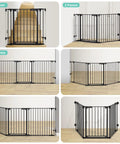 Extra Wide Baby And Dog Gate 80 Inch Adjustable Pet Safety Barrier For Angled Doorways Staircases Hallways 30 Tall different panel setups
