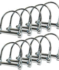 10 Pack Trailer Coupler Pins With Locking Pins Two And One Eighth Inch By One Quarter Inch Heavy Duty Carbon Steel Wire Lock Pins