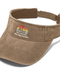 Cooling Vintage Men’s Visor Hat Dope Breathable Cap in khaki with "No Crying on the Yacht" design, lightweight sun shield