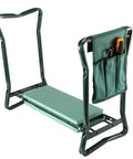 Garden Kneeler And Seat Foldable Stool With Thick EVA Foam Padding And Handy Tool Pouch, Flip Design For Kneeling Or Sitting