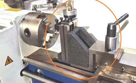 Vertical Milling Slide For Small Bench Lathes Mounted On Cast Iron Z Type Angle Plate, precision adjustment on mini lathe