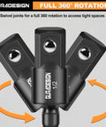 Impact Socket Adapter Set, 6-Piece With 3-Inch Extension Bit And Holder, 1/4-Inch, 3/8-Inch, And 1/2-Inch Drive Adapters Plus Universal Joints, High-Torque, Rust-Resistant Steel For Auto Repair And DIY