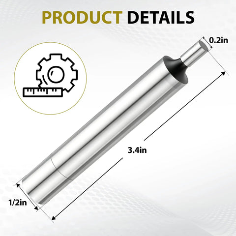 Double End Edge Finder With 0.200 Inch And 0.500 Inch Contact Tips For Precision Milling Setup A Handy Reliable Tool For Machinists To Fast Edge Locate During Milling Durable Easy To Use For Quick Calibrations In The Shop. 1/2 in shank, 3.4 in long, hardened steel edge finder