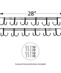 Overhead 12 Rod Fishing Rod Rack, Heavy Duty Steel Overhead Mount for Indoor Outdoor Use, 28 Inch Length, installation kit shown