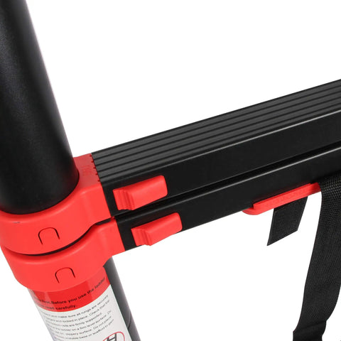 Ten Point Five Ft Aluminum Telescoping Ladder With 330 Lb Capacity, Easy Extending Folding Ladder For Roofing, Home Improvement, Outdoor DIY, And General Use, Space Saving, Portable Multi Purpose Ladder