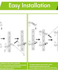 Diagram showing installation of Heavy Duty Gate Hinge Pins For Metal Posts Durable Steel Gate Hangers For Farm Garden And Backyard Fences