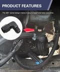 2-pack black aluminum 6AN female-to-3/8 barb 90-degree swivel hose fittings