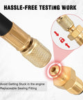 Nilight fuel pressure tester kit with quick-connect hose and brass fittings, 4pcs