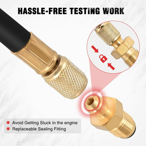 Nilight fuel pressure tester kit with quick-connect hose and brass fittings, 4pcs