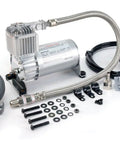 12V Air Compressor Kit for Vehicle On The Go 130 PSI Max 15 Percent Duty Cycle CE IP54 with Hose and Hardware Display