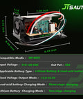 Heavy Duty 55 Amp RV Power Converter Main Board Straight Bolt Swap For Wf 8955 Pec Series, detailed product dimensions displayed.