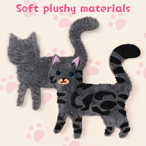 Kids Sewing Kit For Beginners With 12 Easy DIY Plush Toy Projects Dog Cat Stuffed Animals Set soft plush cat materials