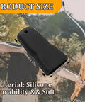 2 Pack Recurve Bow Tip Protectors For Recurve And Longbows shown in size with silicone material details.