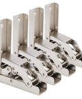 Four Pack Bridge Shaped Cabinet Hinges With Heavy Duty 10kg Capacity, Soft Close, Cold Rolled Steel Plated, Easy Install