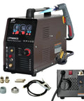 Apex LTP5600CD Plasma Cutter With Built In Air 56 Amp, featuring LED panel, torch, and accessories for clean and sever drag cuts.