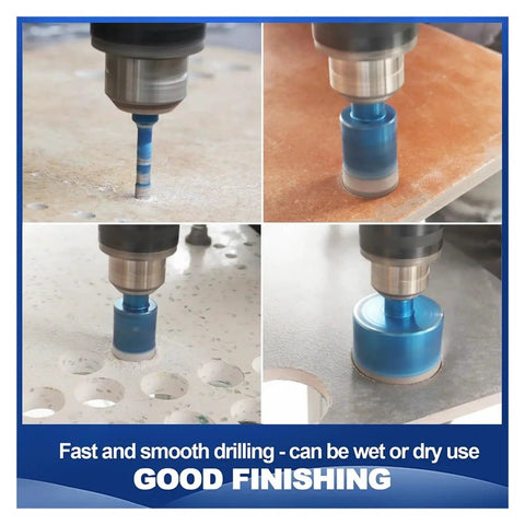 11 Pc Diamond Core Hole Saw Set 6 To 65mm For Tile Marble And Granite Drilling With Balanced Rotation Compact Kit Professional Grade Tools, drilling tile and stone