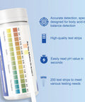 Must Have At Home pH Test Strips 4.5 To 9.0, 200 Count Litmus Paper for body acid-base detection, with color chart.