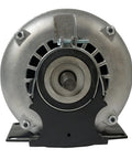 Front view of Belted Fan And Blower Motor Half Horsepower One Phase 1725 RPM Split Phase Open Dripproof ODP With Beefy Durable Base