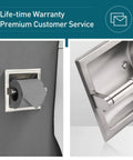Recessed In Wall Toilet Paper Holder In Brushed Nickel Stainless Steel Toilet Tissue Dispenser With Mounting Bracket