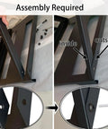 Assembly process for Dope Heavy Duty Garage Tool Organizer With Circular Saw Storage Rack, showing steel frame and screws.
