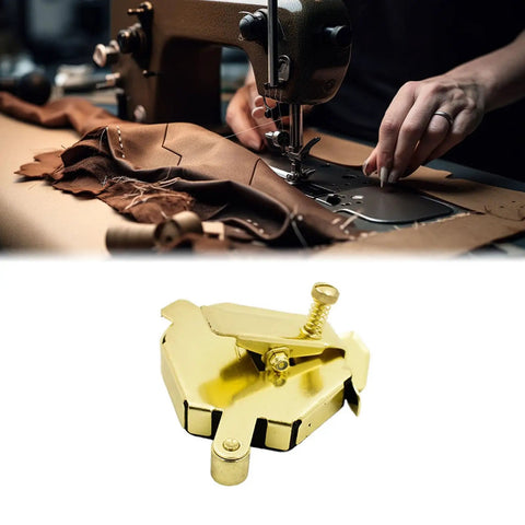 Seam Gauge Presser Foot For Sewing Machines Universal Replacement Spare Part Golden Multifunctional Sewing Accessory For Home Use And Retro Foot Pedal Machines Easy Alignment For Precise Seams And Pro Level Finish, gold iron