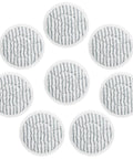 Top view of 8-pack textured microfiber Replacement Steam Mop Pads For Shark S7000AMZ S7001 S7001TGT S7000 Series All In One Steam Scrub