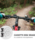 Heavy Duty Disc Brake Rotor Kit For Mountain Bike With Front Rear Pads Set 160mm Mechanical Caliper in action on a trail.