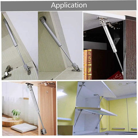 Gas Strut Cabinet Hinge Safety Lift Support No Fuss Soft Open And Down Lid Telescopic Door Gas Spring 6 Inch in use