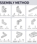 Assembly method for 4 Pack 1000mm 2040 V Slot Aluminum Extrusion Profiles Anodized Silver For 3D Printer Frames CNC Machines DIY Robotics.