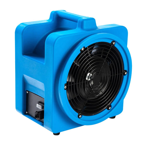 Blue Beast 8 Inch Axial Blower Air Mover with 1100 CFM for efficient ventilation, featuring a sturdy sealed motor, front view.
