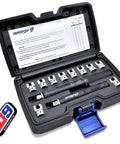Go-To Adjustable Torque Spoke Wrench Kit With Rubber Rim Protector, Durable Case, And Spline Drive Bits - Includes Nine Tips