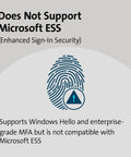 VeriMark Gen2 USB A Fingerprint Key Reader warning about Microsoft ESS compatibility with anti-spoofing tech