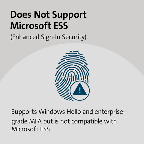 VeriMark Gen2 USB A Fingerprint Key Reader warning about Microsoft ESS compatibility with anti-spoofing tech
