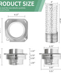 Dimensions of Magnetic Dryer Vent Connector Kit With Quick Release, 3.3ft 4-Inch Duct, Includes Two Clamps