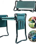 Heavy Duty Garden Kneeler And Seat With Wide Cushioned Pad Foldable Patio Bench Stool With Dual Tool Bags Portable Kneeling Chair For Gardening Perfect Gift For Gardeners
